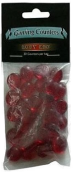 Arcane Tinmen Gaming Counters (30) - Transparent Red