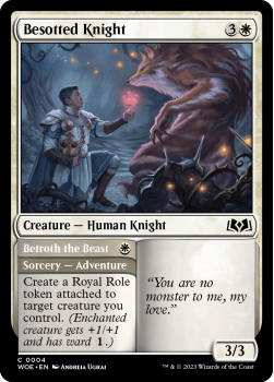 Besotted Knight single card from Magic the Gathering