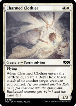 Charmed Clothier single card from Magic the Gathering