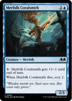Merfolk Coralsmith single card from Magic the Gathering