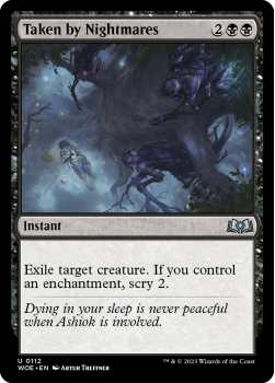 Taken by Nightmares single card from Magic the Gathering