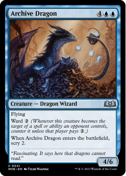 Archive Dragon single card from Magic the Gathering