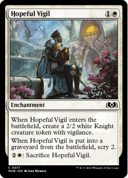 Hopeful Vigil single card from Magic the Gathering