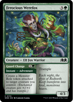 Ferocious Werefox single card from Magic the Gathering