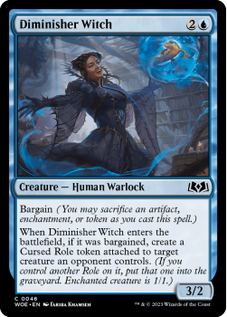 Diminisher Witch single card from Magic the Gathering
