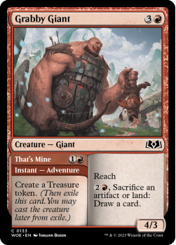 Grabby Giant single card from Magic the Gathering