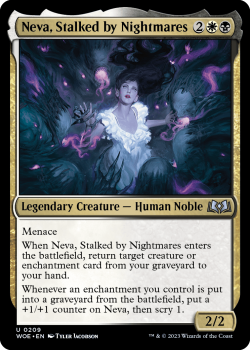 Neva, Stalked by Nightmares single card from Magic the Gathering