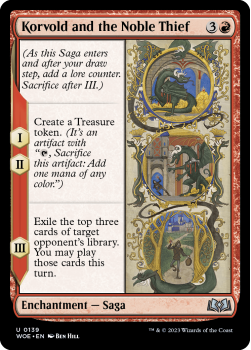 Korvold and the Noble Thief single card from Magic the Gathering