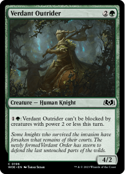 Verdant Outrider single card from Magic the Gathering