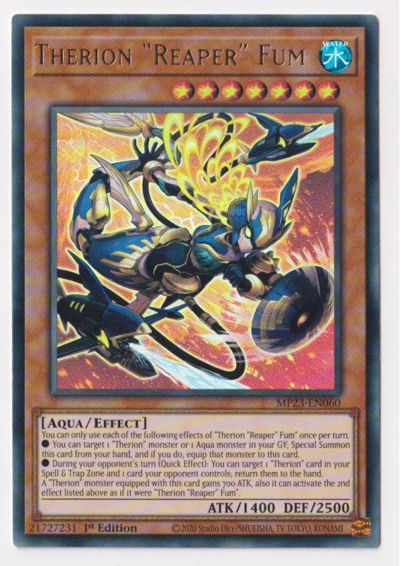 Therion Reaper Fum (Ultra Rare) : MP23-EN060 - Yu-Gi-Oh! Single Card Therion Reaper Fum (Ultra Rare) : MP23-EN060 - Yu-Gi-Oh! Single Card