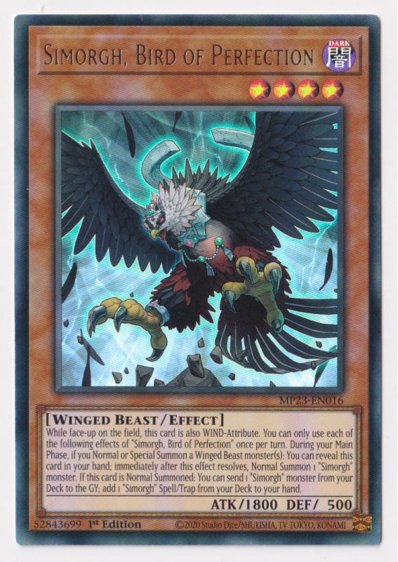 Yu-Gi-Oh! Simorgh, l'Oiseau de la Perfection : UR MP23-FR016 Yu-Gi-Oh! Simorgh, l'Oiseau de la Perfection : UR MP23-FR016