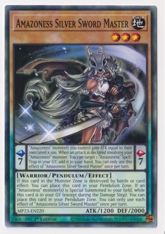 Amazoness Silver Sword Master (Common) : MP23-EN220 - Yu-Gi-Oh! Single Card Amazoness Silver Sword Master (Common) : MP23-EN220 - Yu-Gi-Oh! Single Card