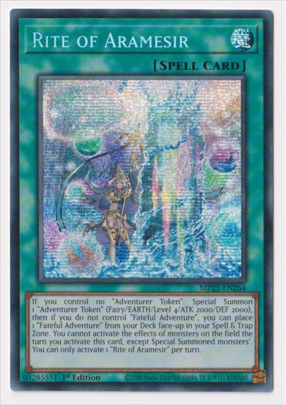 Rite of Aramesir (Prismatic Secret Rare) : MP23-EN264 - Yu-Gi-Oh! Single Card Rite of Aramesir (Prismatic Secret Rare) : MP23-EN264 - Yu-Gi-Oh! Single Card