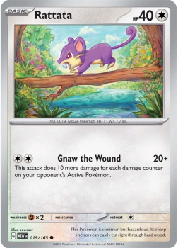 Rattata single card from Pokemon