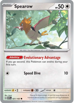 Spearow single card from Pokemon