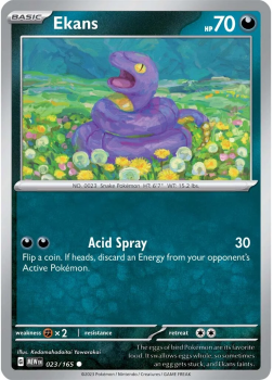 Ekans single card from Pokemon