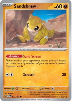 Sandshrew single card from Pokemon