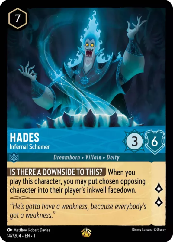 Hades Infernal Schemer 147/204 THE FIRST CHAPTER Disney Lorcana