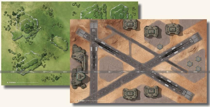 Battletech: Map Set Grasslands / Desert | Chaos Cards