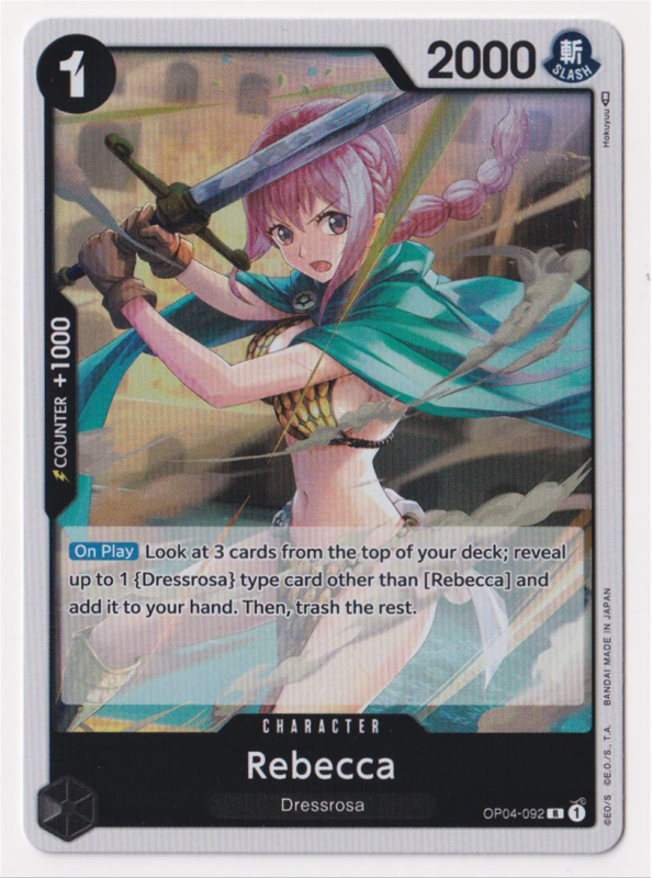 Rebecca : OP04-092 KINGDOMS OF INTRIGUE - One Piece Single Card Rebecca : OP04-092 KINGDOMS OF INTRIGUE - One Piece Single Card