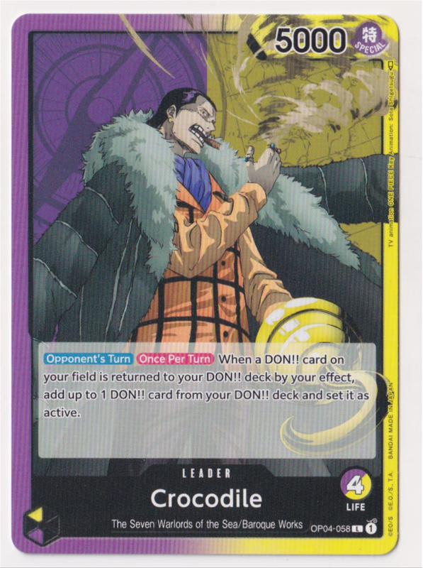 Crocodile : OP04-058 KINGDOMS OF INTRIGUE - One Piece Single Card Crocodile : OP04-058 KINGDOMS OF INTRIGUE - One Piece Single Card