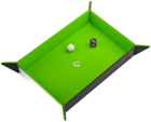 Gamegenic Magnetic Dice Tray Rectangular Black/Green