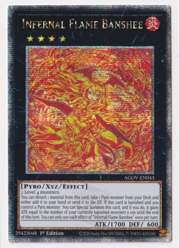 Infernal Flame Banshee (Quarter Century Secret Rare) : AGOV-EN043 - Yu-Gi-Oh! Single Card Infernal Flame Banshee (Quarter Century Secret Rare) : AGOV-EN043 - Yu-Gi-Oh! Single Card