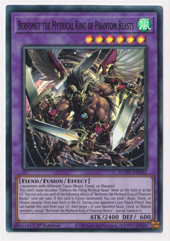 Berfomet the Mythical King of Phantom Beasts (Super Rare) : AGOV-EN032 ...