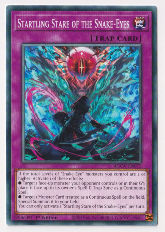 Startling Stare of the Snake-Eyes (Common) : AGOV-EN075 - Yu-Gi-Oh! Single Card Startling Stare of the Snake-Eyes (Common) : AGOV-EN075 - Yu-Gi-Oh! Single Card
