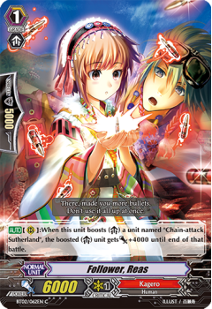 Follwer, Reas : BT02-062 - Cardfight!! Vanguard Single Card