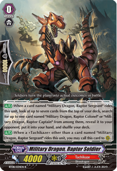 Military Dragon, Raptor Sol : BT08-034 - Cardfight!! Vanguard Single Card