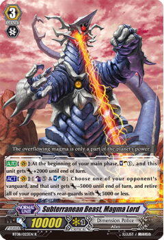 Subterranean Beast, Magma L : BT08-023 - Cardfight!! Vanguard Single Card