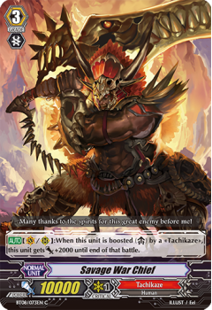 Savage War Chief : BT08-073 - Cardfight!! Vanguard Single Card