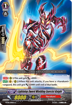 Lightning Sword Wielding Ex : BT08-098 - Cardfight!! Vanguard Single Card