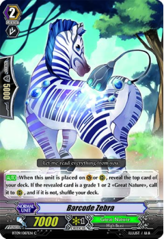 Barcode Zebra : BT09-087 - Cardfight!! Vanguard Single Card