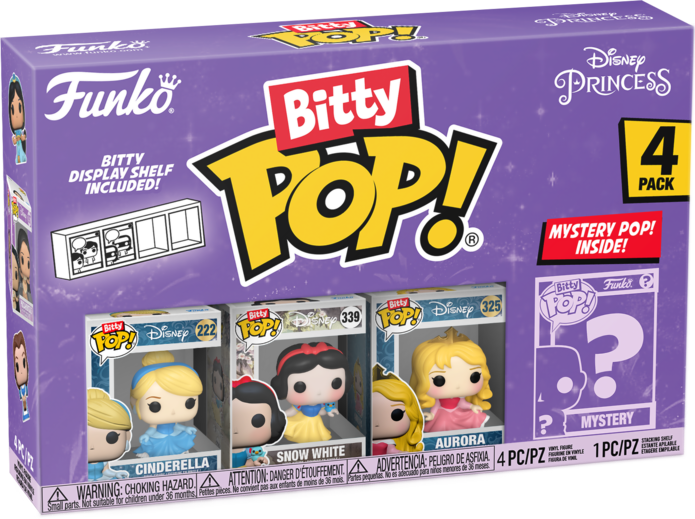 Pop! Bitty Disney Princess Cinderella, Snow White and Aurora