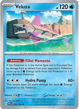 Veluza : SCARLET AND VIOLET - PARADOX RIFT 54/182 - Pokemon Single Card