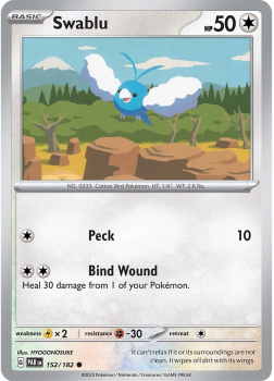 Swablu : SCARLET AND VIOLET - PARADOX RIFT 152/182 - Pokemon Single Card