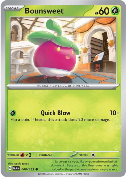 Bounsweet : SCARLET AND VIOLET - PARADOX RIFT 08/182 - Pokemon Single Card