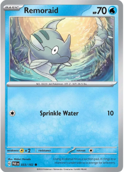 Remoraid : SCARLET AND VIOLET - PARADOX RIFT 33/182 - Pokemon Single Card