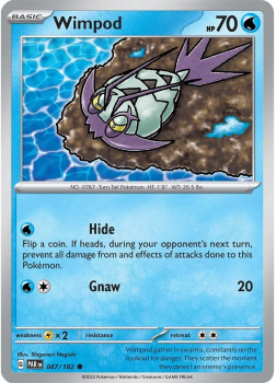 Wimpod : SCARLET AND VIOLET - PARADOX RIFT 47/182 - Pokemon Single Card