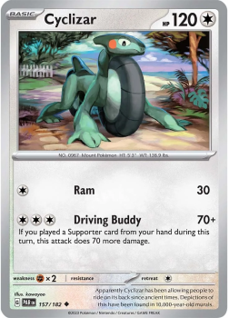 Cyclizar : SCARLET AND VIOLET - PARADOX RIFT 157/182 - Pokemon Single Card