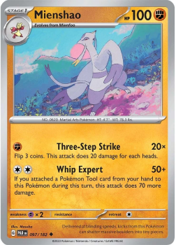 Mienshao : SCARLET AND VIOLET - PARADOX RIFT 97/182 - Pokemon Single Card
