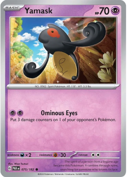 Yamask : SCARLET AND VIOLET - PARADOX RIFT 75/182 - Pokemon Single Card
