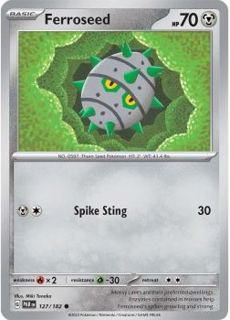 Ferroseed : SCARLET AND VIOLET - PARADOX RIFT 127/182 - Pokemon Single Card