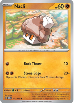 Nacli : SCARLET AND VIOLET - PARADOX RIFT 101/182 - Pokemon Single Card