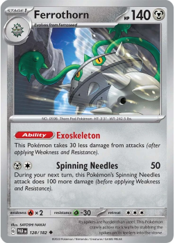 Ferrothorn : SCARLET AND VIOLET - PARADOX RIFT 128/182 - Pokemon Single Card