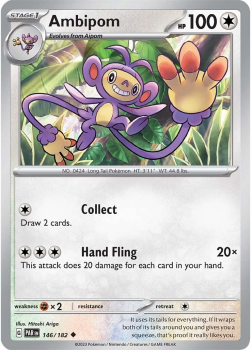 Ambipom : SCARLET AND VIOLET - PARADOX RIFT 146/182 - Pokemon Single Card
