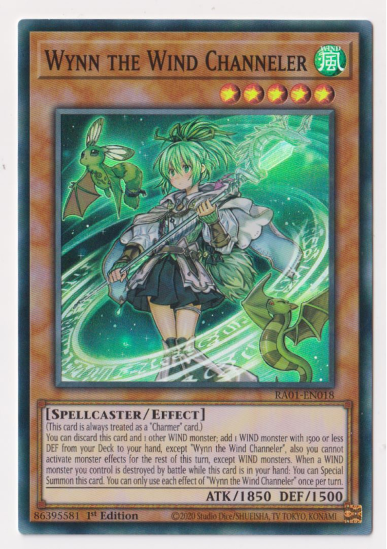 Wynn the Wind Channeler (Super Rare) : RA01-EN018 - Yu-Gi-Oh! Single Card Wynn the Wind Channeler (Super Rare) : RA01-EN018 - Yu-Gi-Oh! Single Card