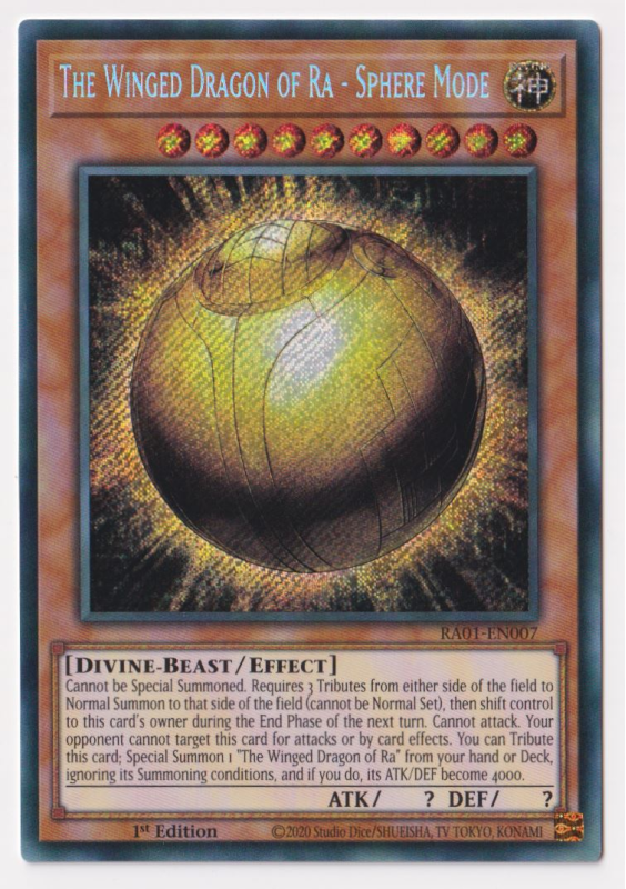 The Winged Dragon of Ra - Sphere Mode (Secret Rare) : RA01-EN007 - Yu ...